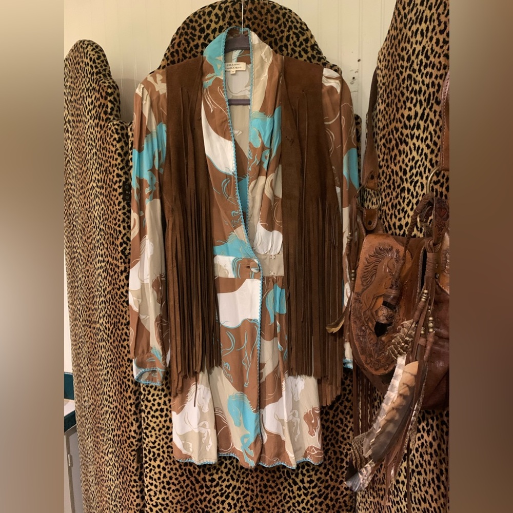 Leather Boho Fringe Vest